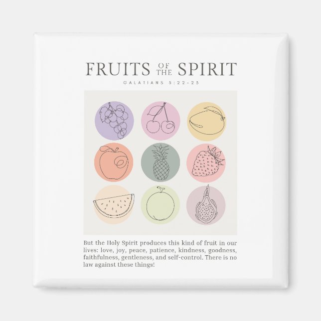 Galatianer 5:22-23 Frukt av spriten Magnet (Framsidan)