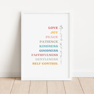Galatianer 5:22-23 Frukt av spriten Poster