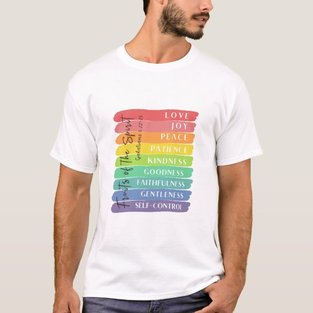 Galatianer 5:22-23 Frukt av spriten T Shirt (Framsida)