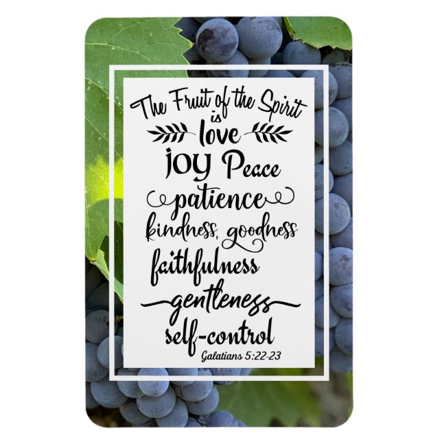 Galatianer 5:22-23 Frukten av spriten Magnet (Vertikal)