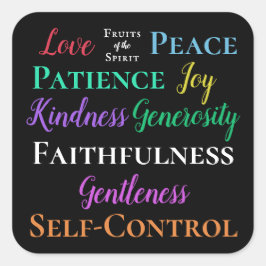 Galatianer 5:22-23 Stickers Fyrkantigt Klistermärke