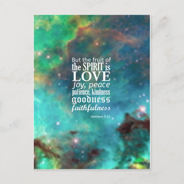 Galatianer 5:22 vykort (Framsida)