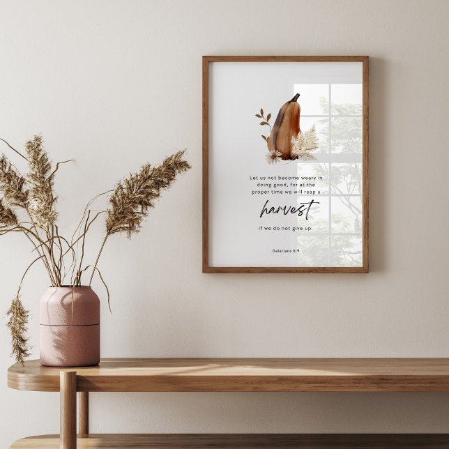"Galatianer 6:9 - Harvest of Patience Wall Art Poster (Skapare uppladdad)