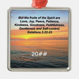 GALATIANFRUKT AV DEN SPRITBIBLIGA VERSEN JULGRANSPRYDNAD METALL