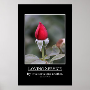Galatians 5:13serve andra med kärlek poster