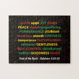 GALATIANS 5:22-23 Fruit of the Spirit Christian Pussel