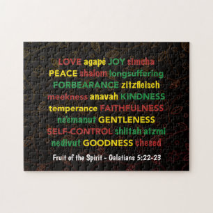 GALATIANS 5:22-23 Fruit of the Spirit Christian Pussel