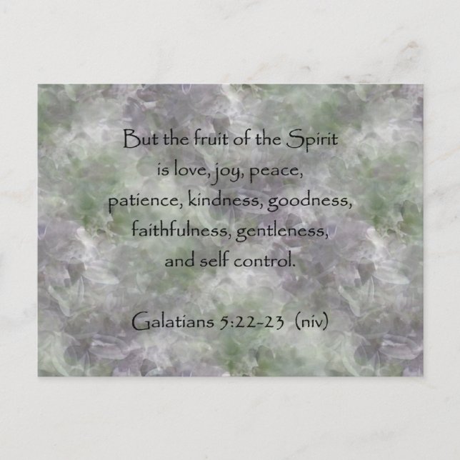 Galatians 5:22 - frukt för 23 ~ av anden vykort (Framsida)