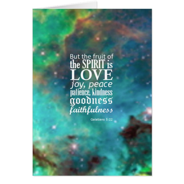 Galatians 5:22 hälsningskort (Framsidan)