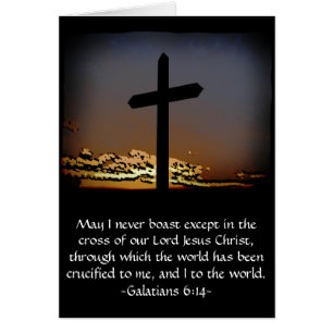 Galatians 6:14 hälsningskort