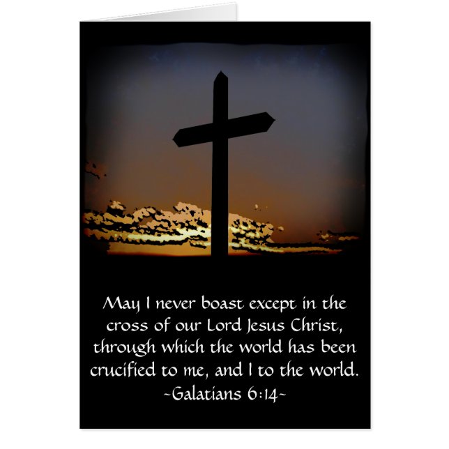 Galatians 6:14 hälsningskort (Framsidan)