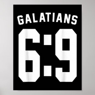 Galatians 6_9 Sports Jersey Christian Motivation A Poster