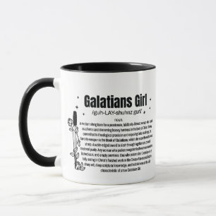 GALATIANS Flicka 11oz Tvåtons Kaffe Mugg