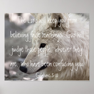 Galatians för vargbibelverse 5:10 poster