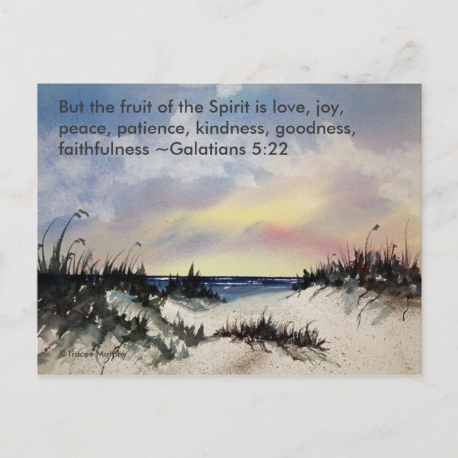Galationer 5:22 Bibelns vykort (Framsida)