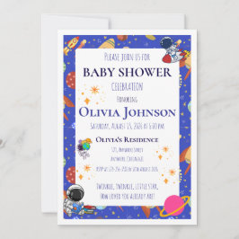 Galax Baby Shower Inbjudningar
