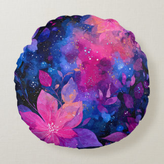 Galax Blommig Rosa Lila Kosmisk Kudde