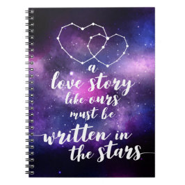 Galax Bröllopskonstellation Nedskriven I Stjärnorn Anteckningsbok