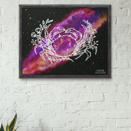 Galax Cancer Konstellation Zodiak Tecken Väggkonst