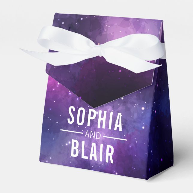 Galax Hjärtan Stjärnbild Bröllop Personliggjort Presentaskar (Framsidan Sidan)
