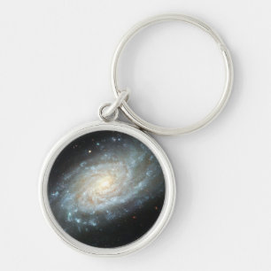 Galax Keychain Rund Silverfärgad Nyckelring