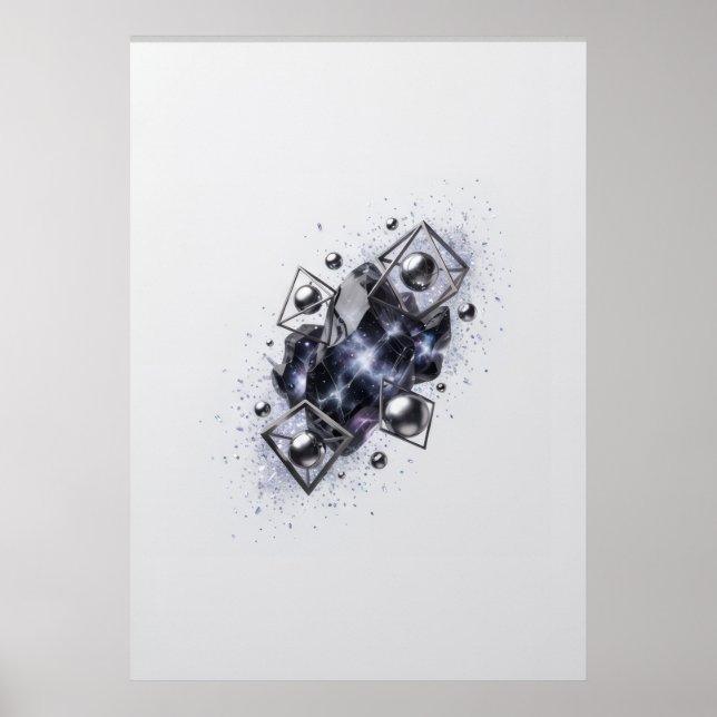 Galax Kristallkluster Geometrisk Poster (Framsidan)
