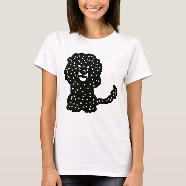 Galax Lejon Zodiak Symbol Konst T Shirt (Framsida)