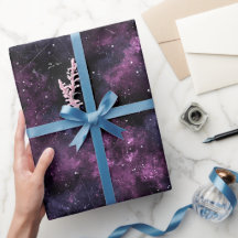 Galax Lila Nebulosa Svart Abstrakt Mönster
