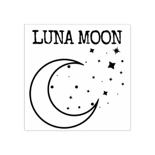 Galax Måne Stjärnor Luna Stämpel