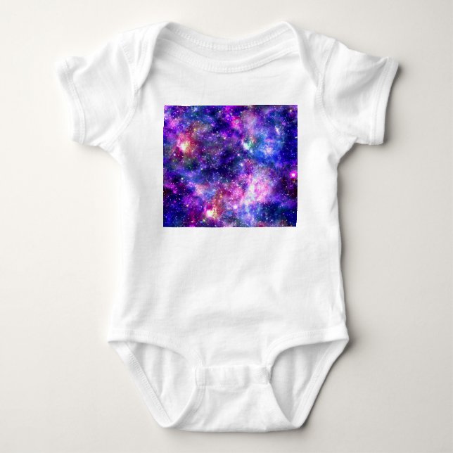 Galax nattutskrifts kosmiska design t shirt (Framsida)