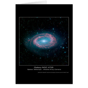 Galax NGC 4725 - det Spitzer utrymmeteleskop - Hälsningskort
