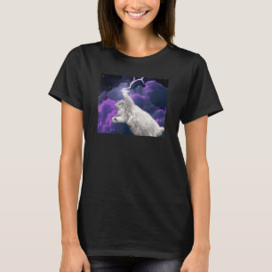 Galax Rymd Belysning Katt T Shirt