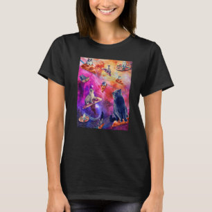 Galax Rymdpizza Katt Katt i rymden äter pizza T Shirt