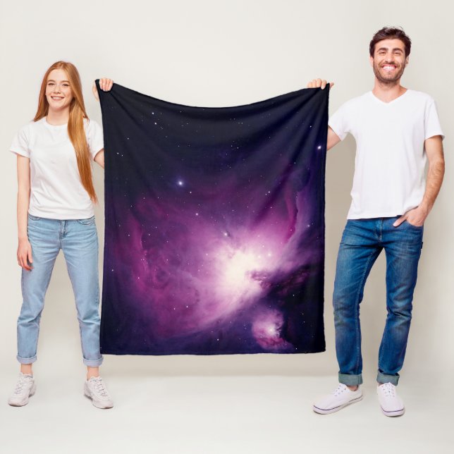 Galax Rymdstjärnor Natt Himmel Celestial Marinblå Fleecefilt (På plats)