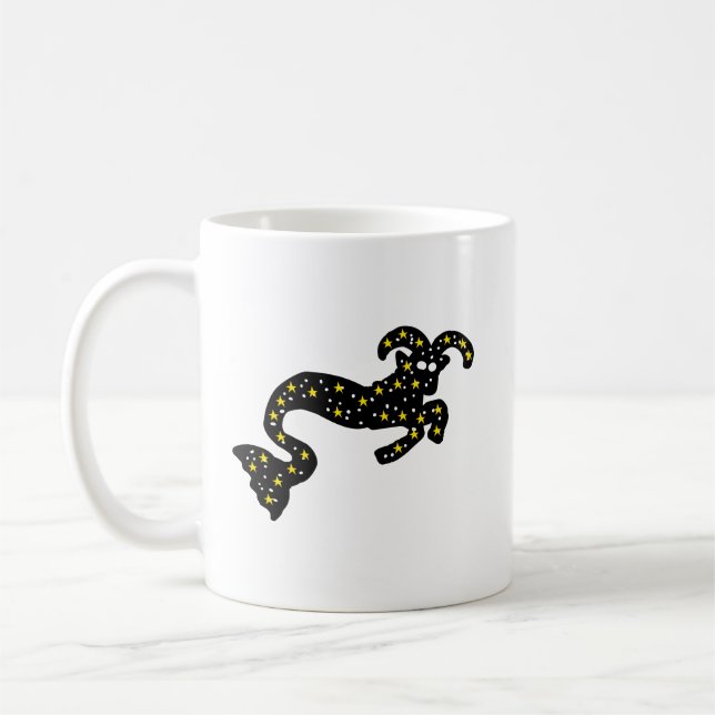 Galax Sjöbock Zodiakusmugg – Kosmisk Stenbock Kaffemugg (Vänster)