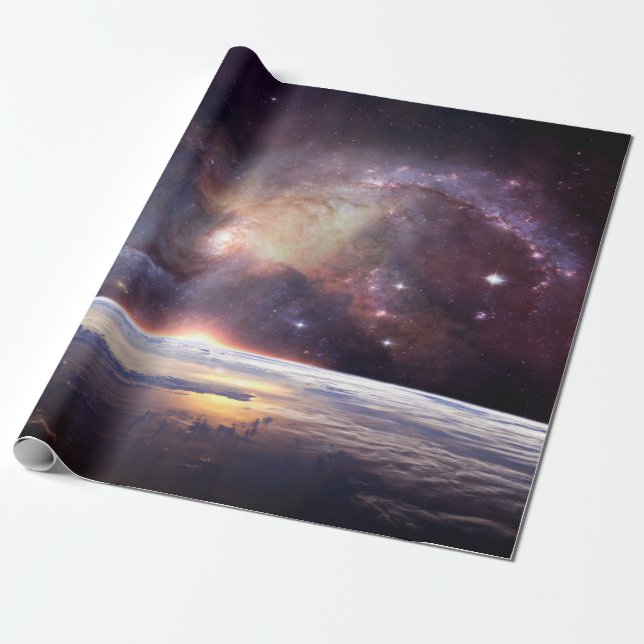Galax stjärna oändlighet kosmos mörk presentpapper (Utrullad)