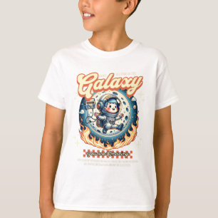 Galaxäventyr Astronaut Flicka Konst T Shirt