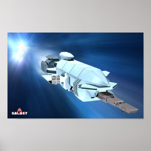Galaxen Avalon framför affischen Poster