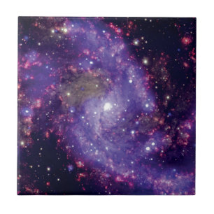 Galaxen Fireworks rymdfoto Kakelplatta