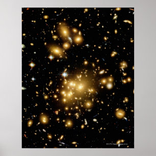 Galaxen samla i en klunga Abell 1689 Poster