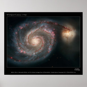 Galaxer för bubbelpool M51 och följe Poster