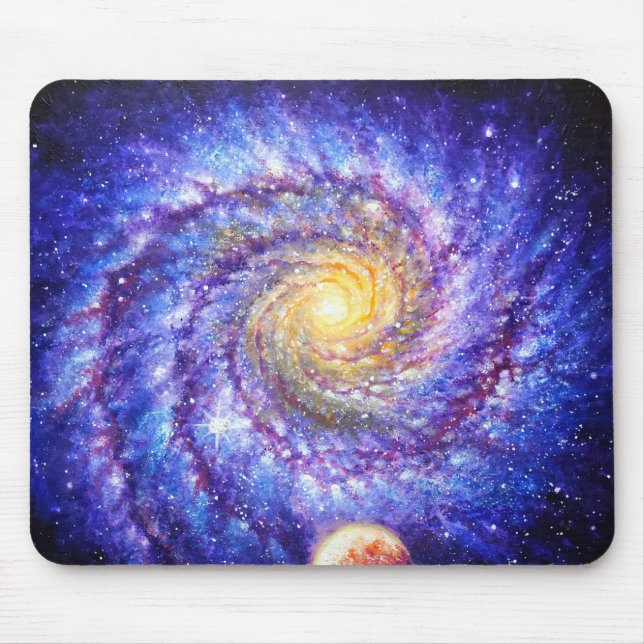 Galaxer och planeter musmatta (Framsidan)