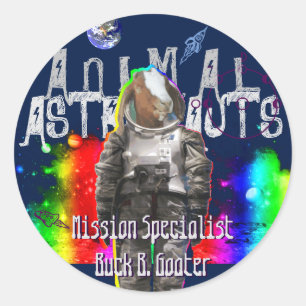 Galaxgetastronaut i utrymme runt klistermärke