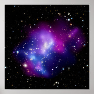 Galaxhop MACS J0717 Rymdbild Poster