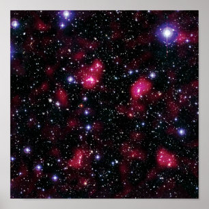 Galaxhopen Abell 901/902 Hubble Space Foto Poster