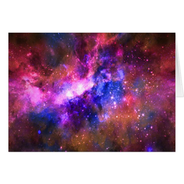 galaxi hälsningskort (Framsidan Horizontal)