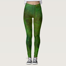 ’Galaxia Verde’ Abstrakt Leggings