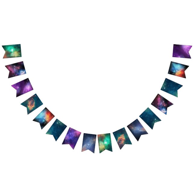 Galaxie of Stars Lila Blue Grönt Space Universe Vimplar (Alla)