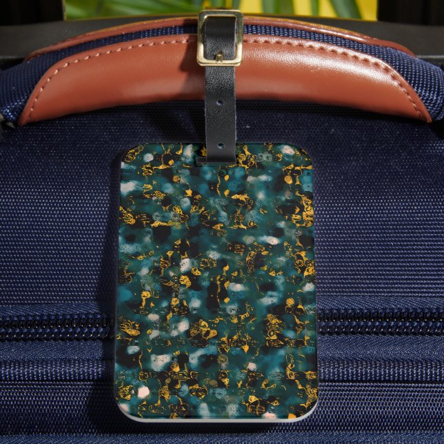 Galaxies Black Blue & Copper Bagagebricka (Framsida Insitu 2)