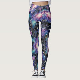 Galaxies Nebulae Scattered Stars Mönster Leggings